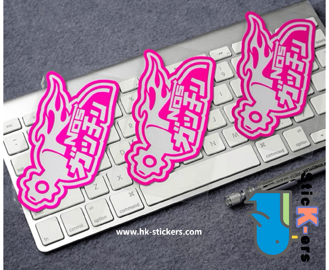 HK-SticKers 防水反光貼紙 | 車貼個性原創JDM風格NOS警示汽車滅火筒標誌反光車身貼貼紙 - HK-SticKers
