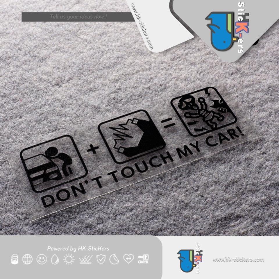 HK-SticKers 防水反光貼紙 | 不要碰我車警告貼紙 搞怪汽車玻璃別碰我提示連環圖反光貼 - HK-SticKers