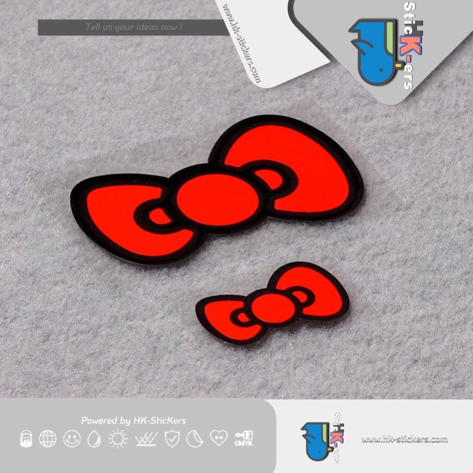 HK-SticKers 防水反光貼紙 | 卡通蝴蝶結車貼 頭盔創意裝飾反光貼 汽車貼紙 - HK-SticKers