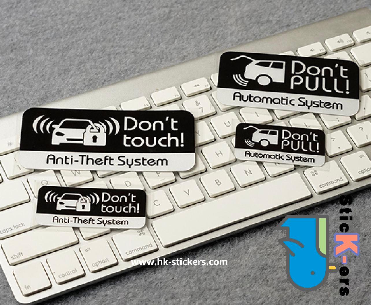 HK-SticKers 自動門汽車貼紙 | 防盜提示車貼 踢腳開啓反光貼 自動尾門提示防水貼紙 - HK-SticKers