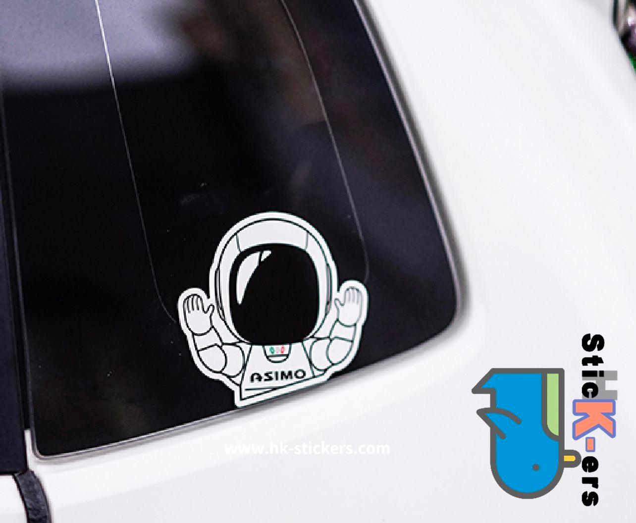 HK-SticKers 防水反光貼紙 | 阿西莫機械人貼紙 三角窗玻璃車貼 行李箱裝飾反光貼 - HK-SticKers