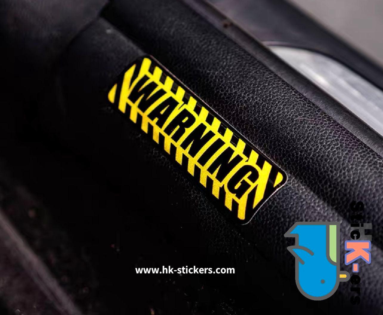 HK-SticKers 防水反光貼紙 | WARNING警示車貼 門檻防踏提示貼紙 車尾防追尾 反光貼 - HK-SticKers