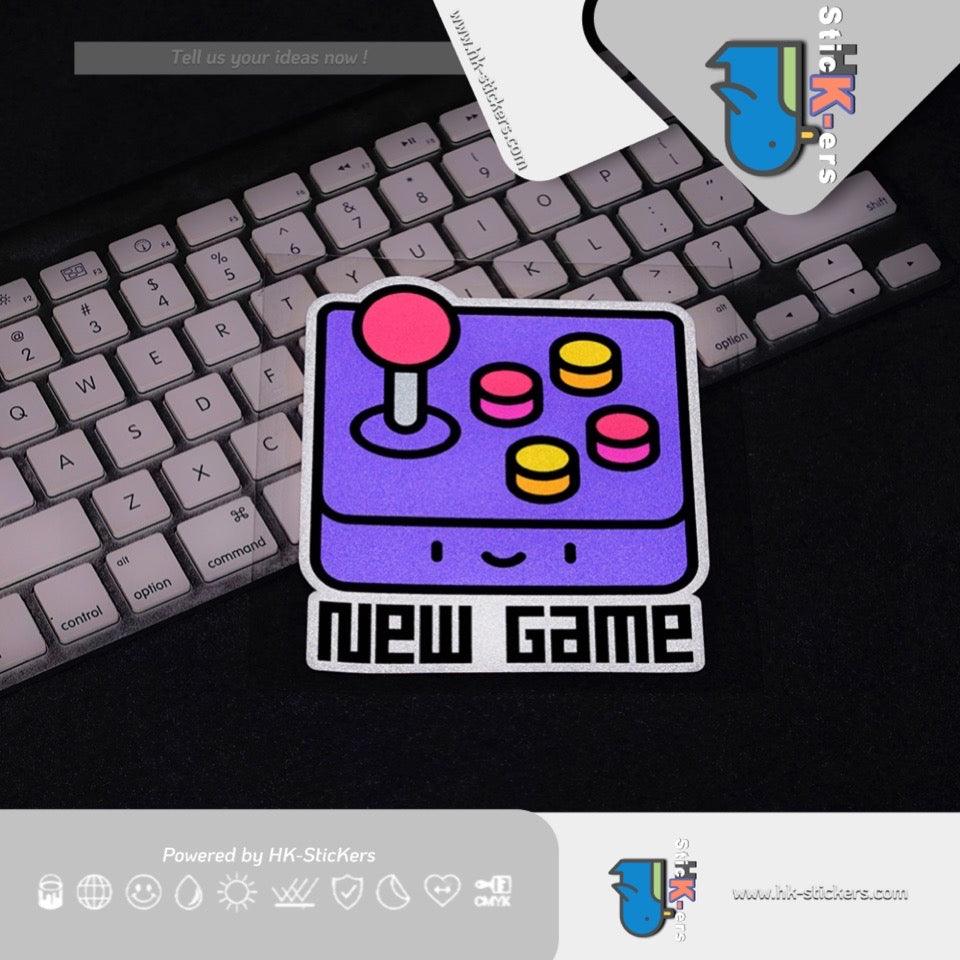 HK-SticKers 防水反光貼紙 | NEW GAME可愛車貼 創意遊戲手柄貼紙 個性裝飾反光貼 - HK-SticKers