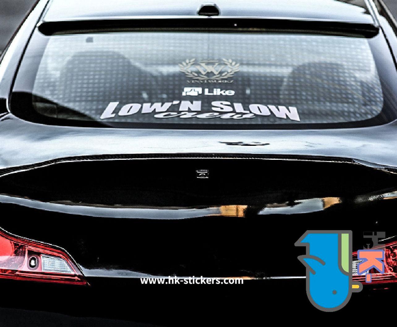 HK-SticKers 防水反光貼紙 | HF風格 LOW&SLOW LOW低 氣動 姿態 玻璃 反光車貼 貼紙 - HK-SticKers