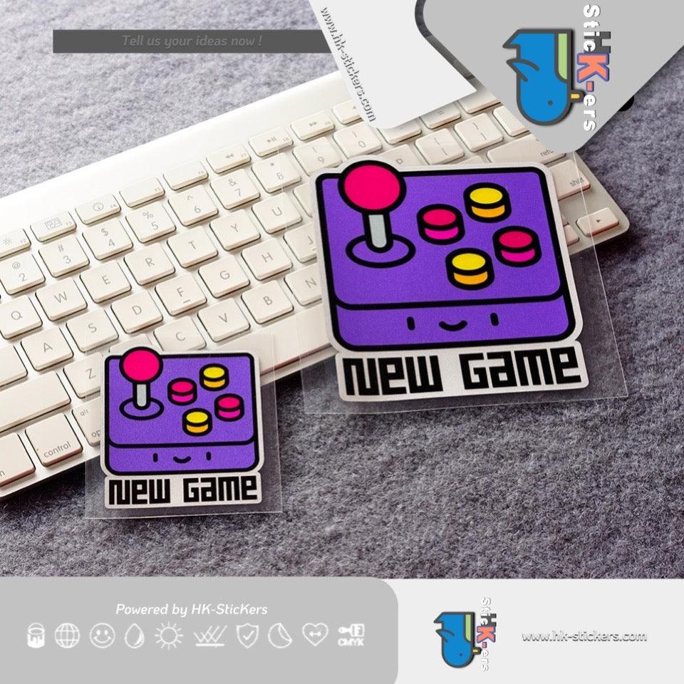 HK-SticKers 防水反光貼紙 | NEW GAME可愛車貼 創意遊戲手柄貼紙 個性裝飾反光貼 - HK-SticKers