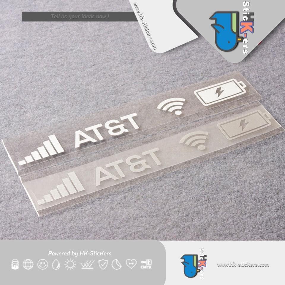 HK- SticKers 防水反光貼紙 | AT&T 電量 信號 個性定制 汽車裝飾 反光貼紙 車貼 - HK-SticKers