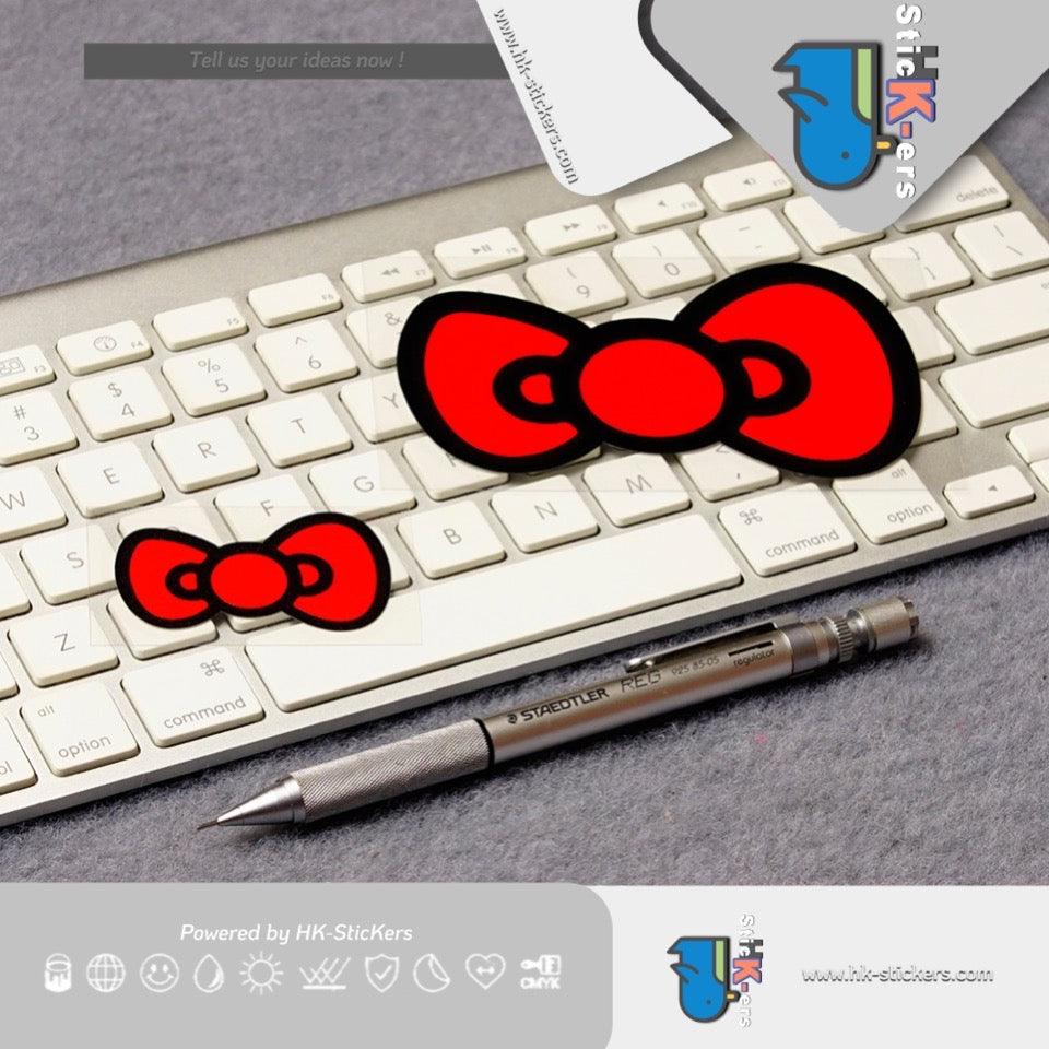 HK-SticKers 防水反光貼紙 | 卡通蝴蝶結車貼 頭盔創意裝飾反光貼 汽車貼紙 - HK-SticKers