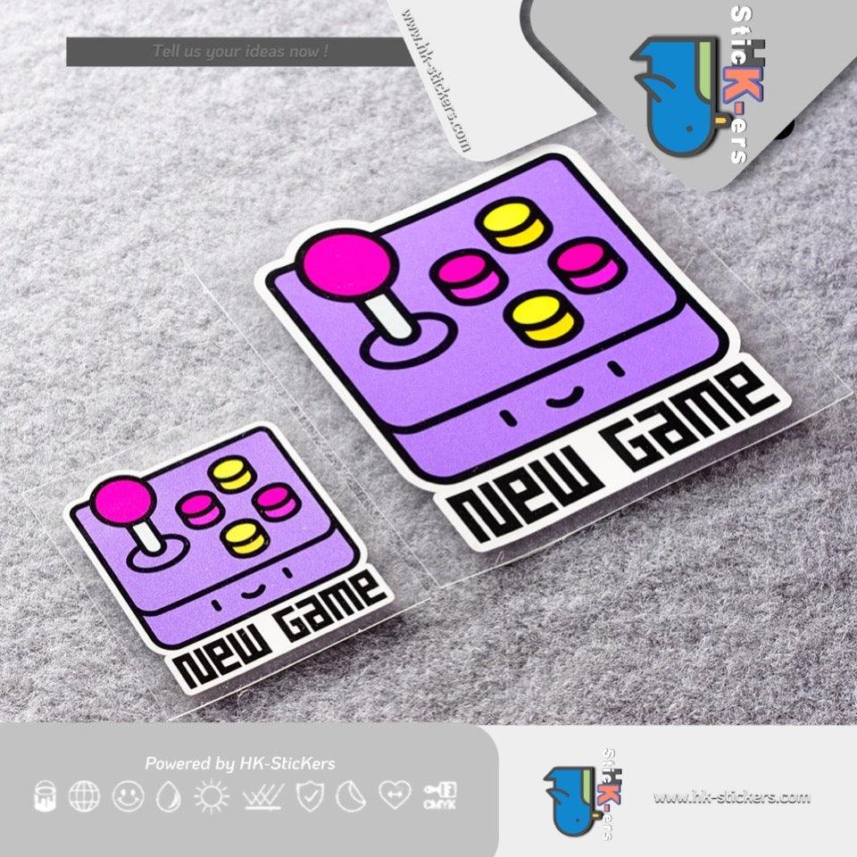 HK-SticKers 防水反光貼紙 | NEW GAME可愛車貼 創意遊戲手柄貼紙 個性裝飾反光貼 - HK-SticKers