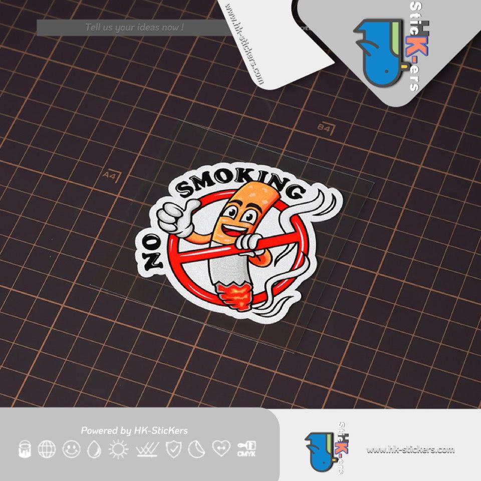 HK-Stickers 汽車貼紙|車內禁煙小貼紙禁止吸煙玻璃車貼汽車內飾請勿吸煙反光貼 - HK-SticKers
