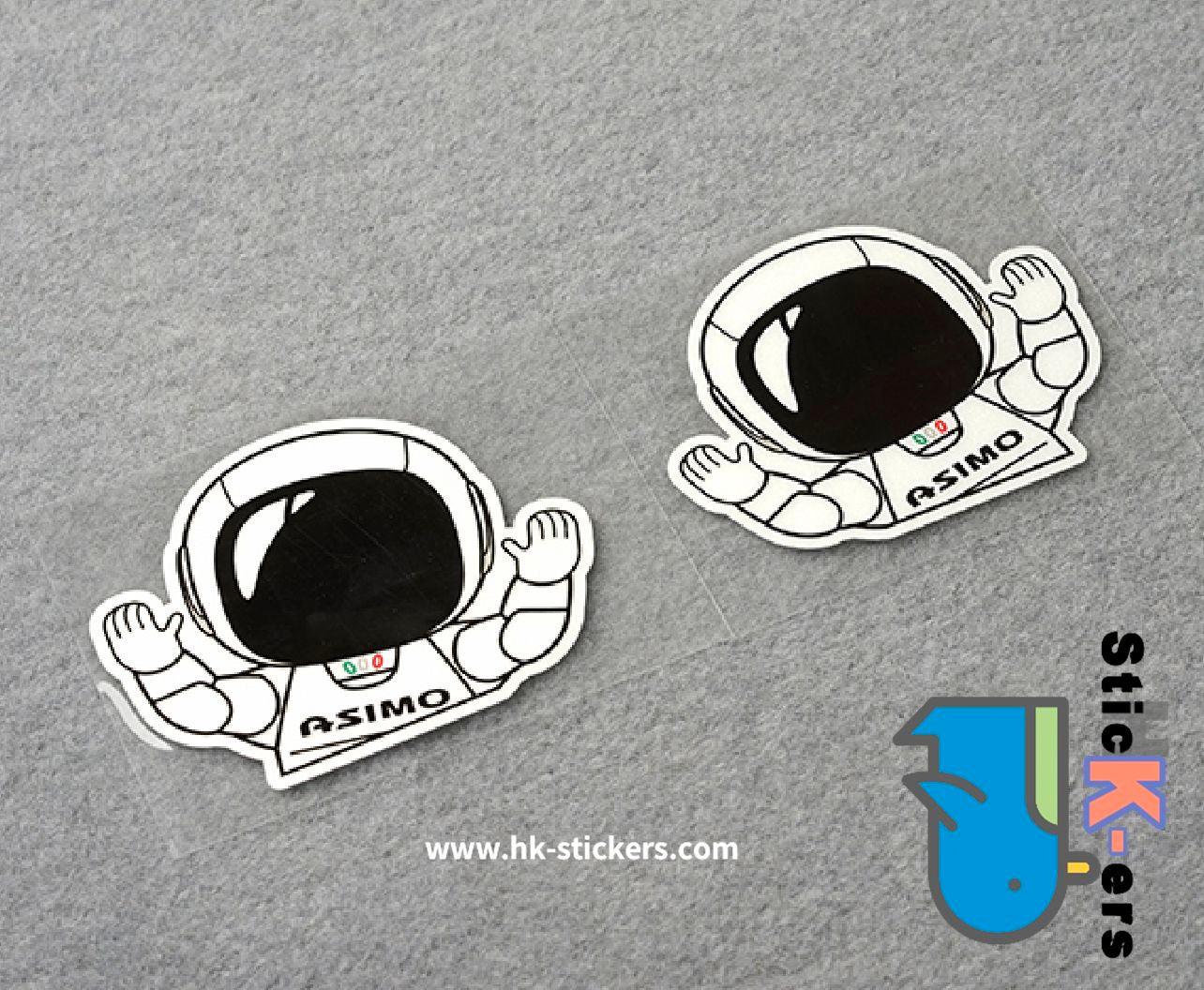 HK-SticKers 防水反光貼紙 | 阿西莫機械人貼紙 三角窗玻璃車貼 行李箱裝飾反光貼 - HK-SticKers