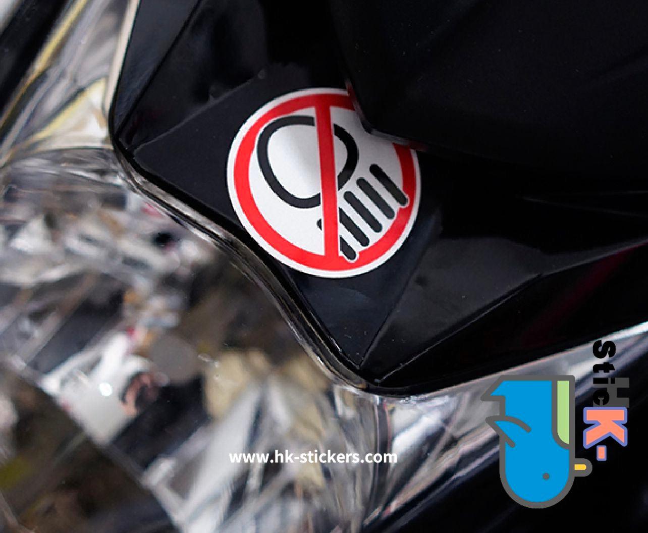 HK-SticKers 防水反光貼紙 | 禁止遠光燈 關閉遠光燈 警示 隨意貼 反光車貼 貼紙 - HK-SticKers