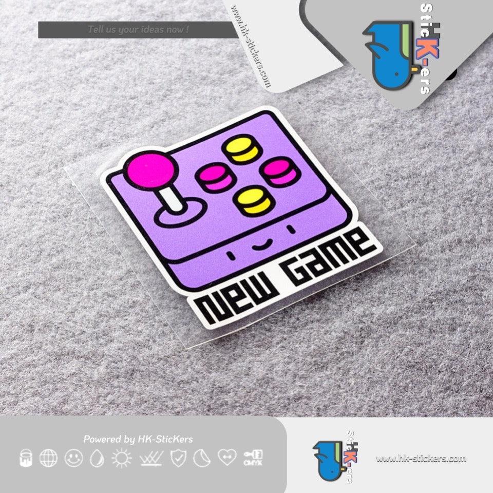 HK-SticKers 防水反光貼紙 | NEW GAME可愛車貼 創意遊戲手柄貼紙 個性裝飾反光貼 - HK-SticKers