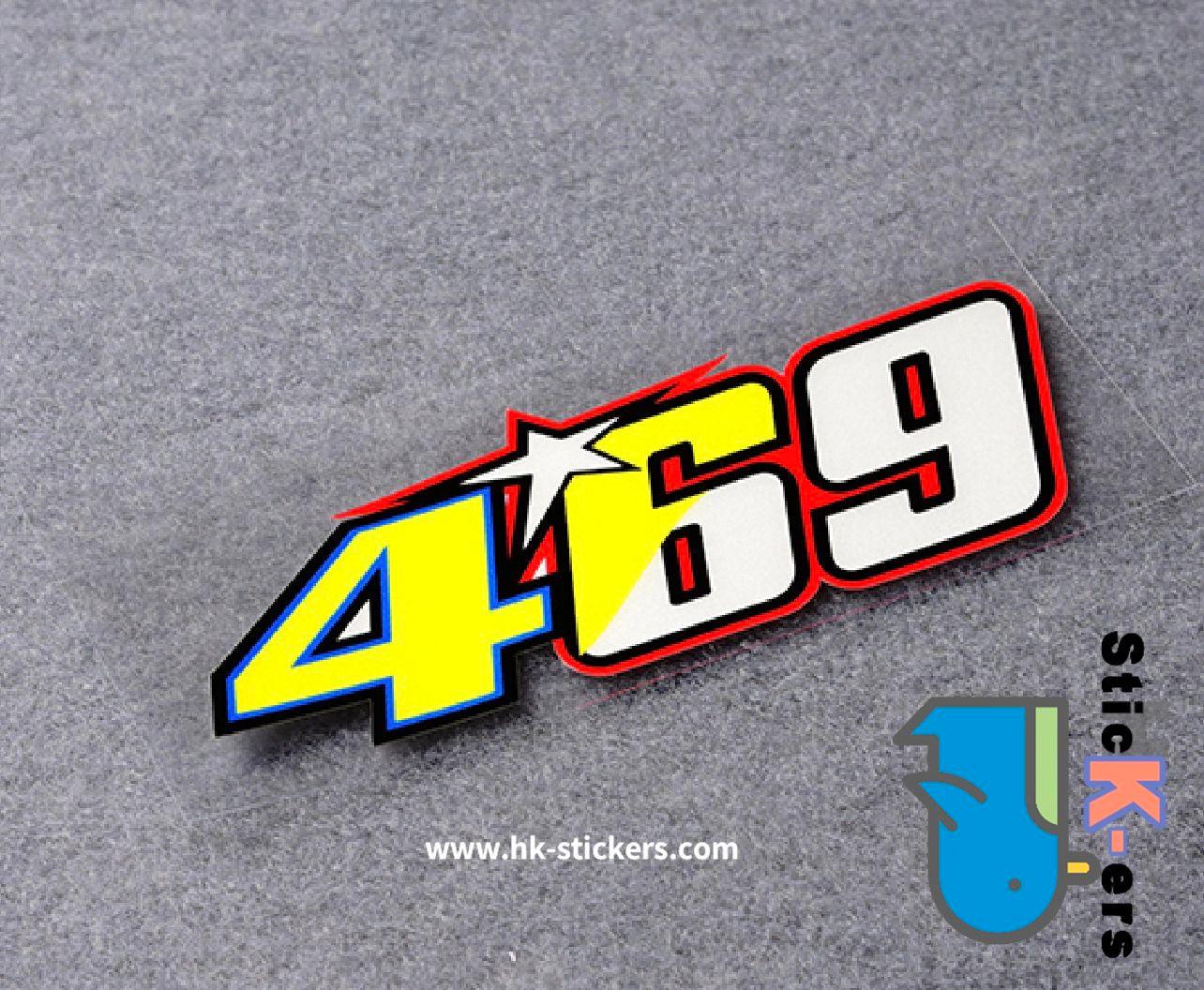 HK-SticKers 防水反光貼紙 | MOTOGP車貼 海頓羅西組合反光貼 469ROSS - HK-SticKers