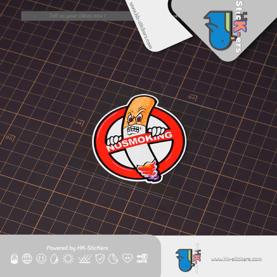 HK-Stickers 汽車貼紙|車內禁煙小貼紙禁止吸煙玻璃車貼汽車內飾請勿吸煙反光貼 - HK-SticKers