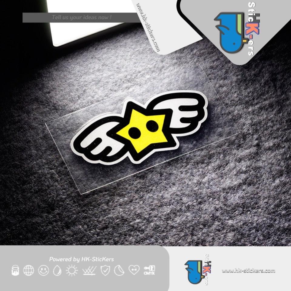 HK-SticKers 防水反光貼紙 | 趣味小星星卡通車貼 可愛閃閃星貼紙 頭盔划痕反光貼 - HK-SticKers