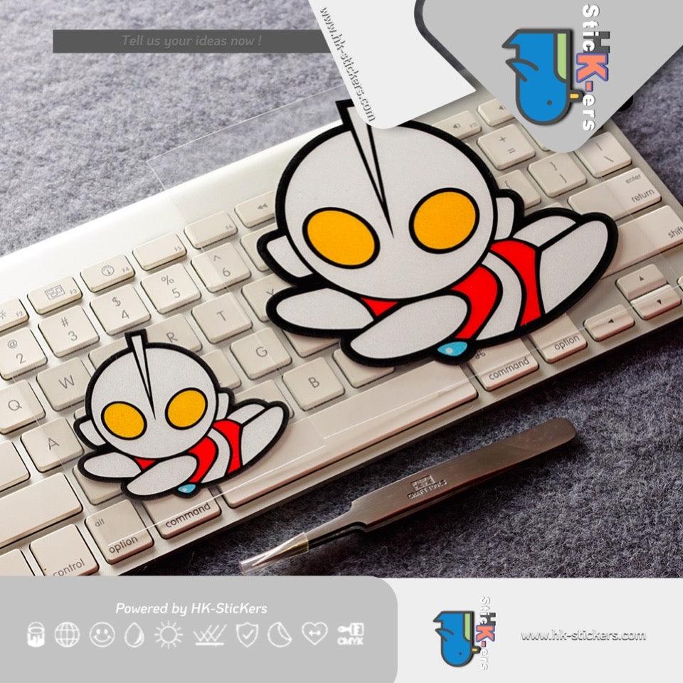 HK- SticKers 防水反光貼紙 | 80後童年回憶車貼 創意卡通咸蛋超人貼紙 個性裝飾貼 - HK-SticKers