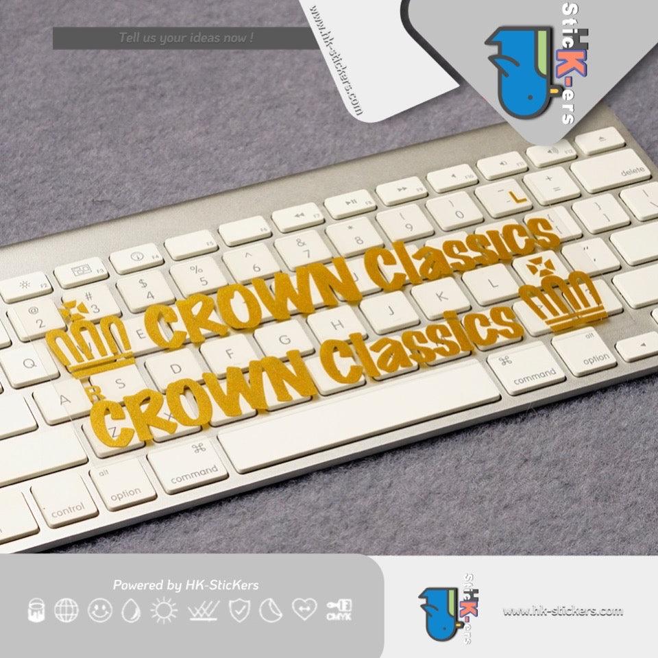 HK-SticKers 防水反光貼紙 | 皇冠133復古貼紙 CROWN CLASSICS對貼 三角窗側裙車貼 - HK-SticKers