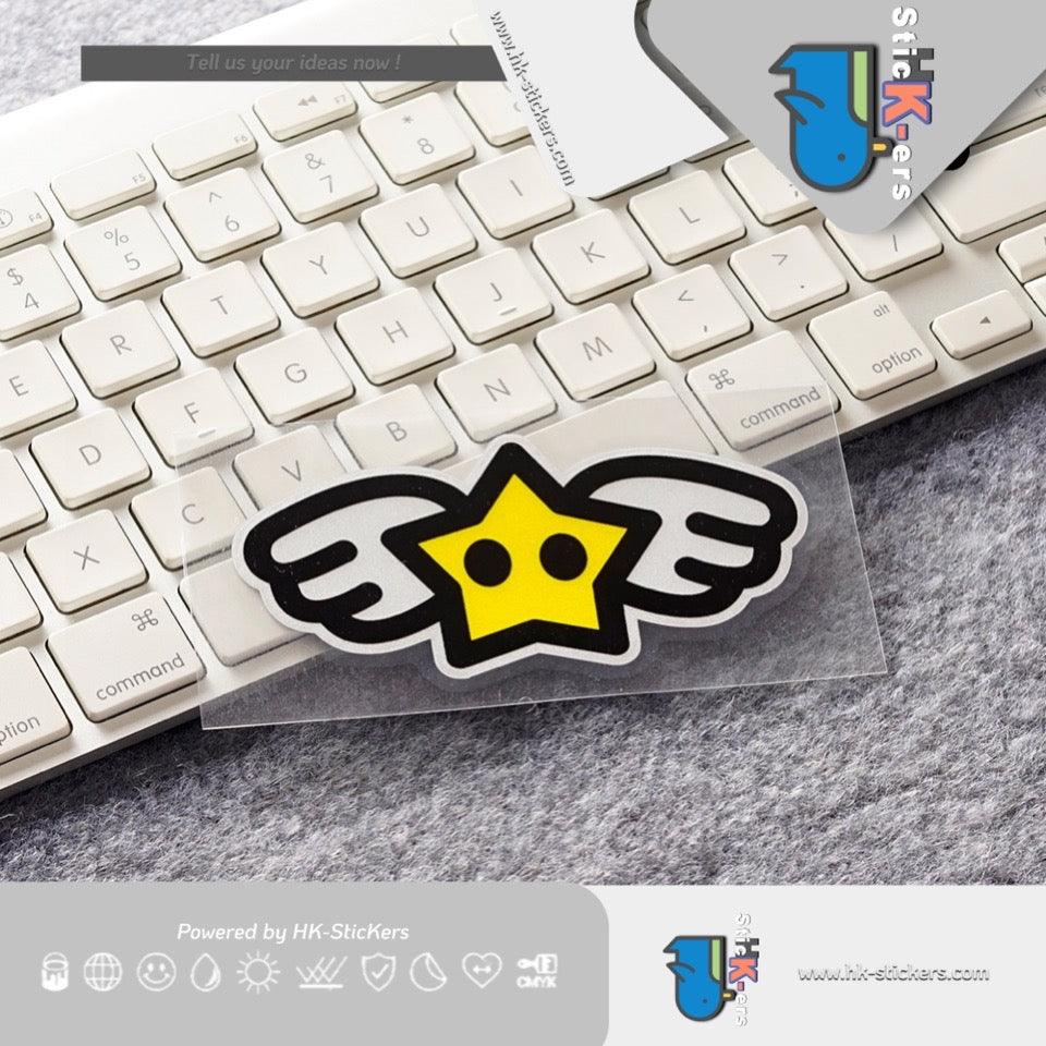 HK-SticKers 防水反光貼紙 | 趣味小星星卡通車貼 可愛閃閃星貼紙 頭盔划痕反光貼 - HK-SticKers