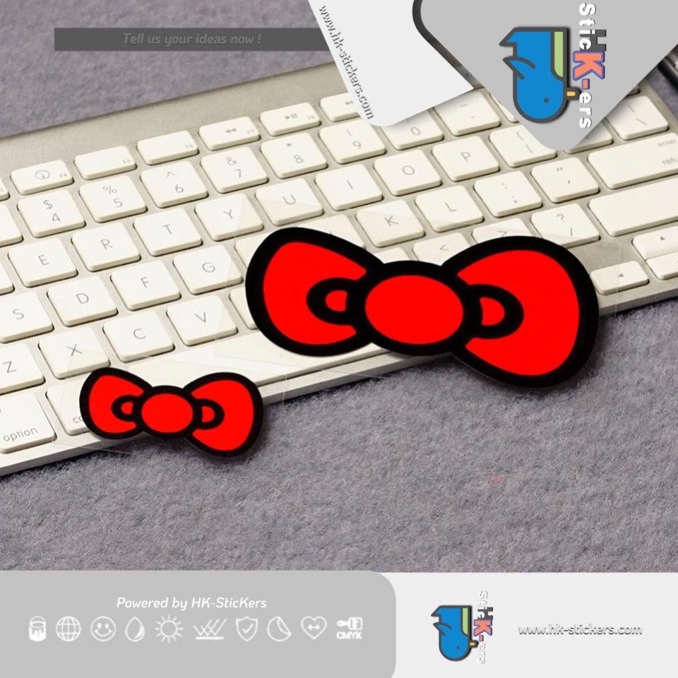 HK-SticKers 防水反光貼紙 | 卡通蝴蝶結車貼 頭盔創意裝飾反光貼 汽車貼紙 - HK-SticKers