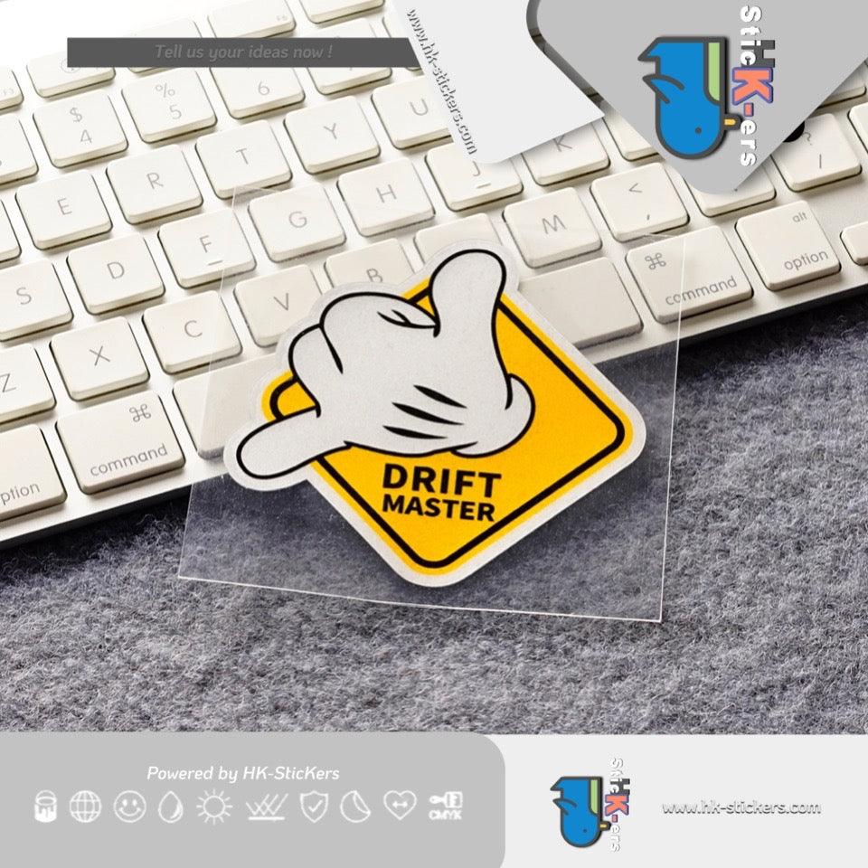 HK-SticKers 防水反光貼紙 | JDM可愛手勢車貼個性裝飾貼紙 卡通划痕遮蓋反光貼 - HK-SticKers