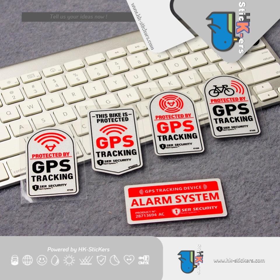 HK-SticKers 防水反光貼紙 | GPS防盜提示貼紙 衛星定位車貼 請勿觸碰反光貼 - HK-SticKers