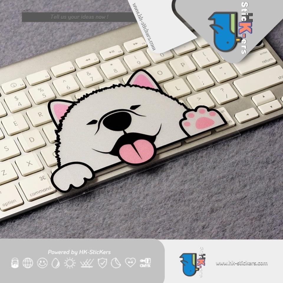 HK-SticKers 防水反光貼紙 | 可愛柯基車貼 哈士奇卡通貼紙 創意寵物划痕遮蓋反光貼 - HK-SticKers