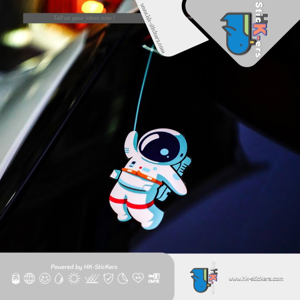 HK-SticKers 防水反光裝飾汽車貼紙 | 宇航員車窗裝飾貼車身划痕後擋太空人防水反光貼 - HK-SticKers