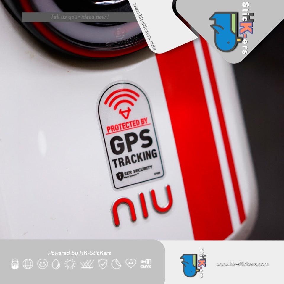 HK-SticKers 防水反光貼紙 | GPS防盜提示貼紙 衛星定位車貼 請勿觸碰反光貼 - HK-SticKers