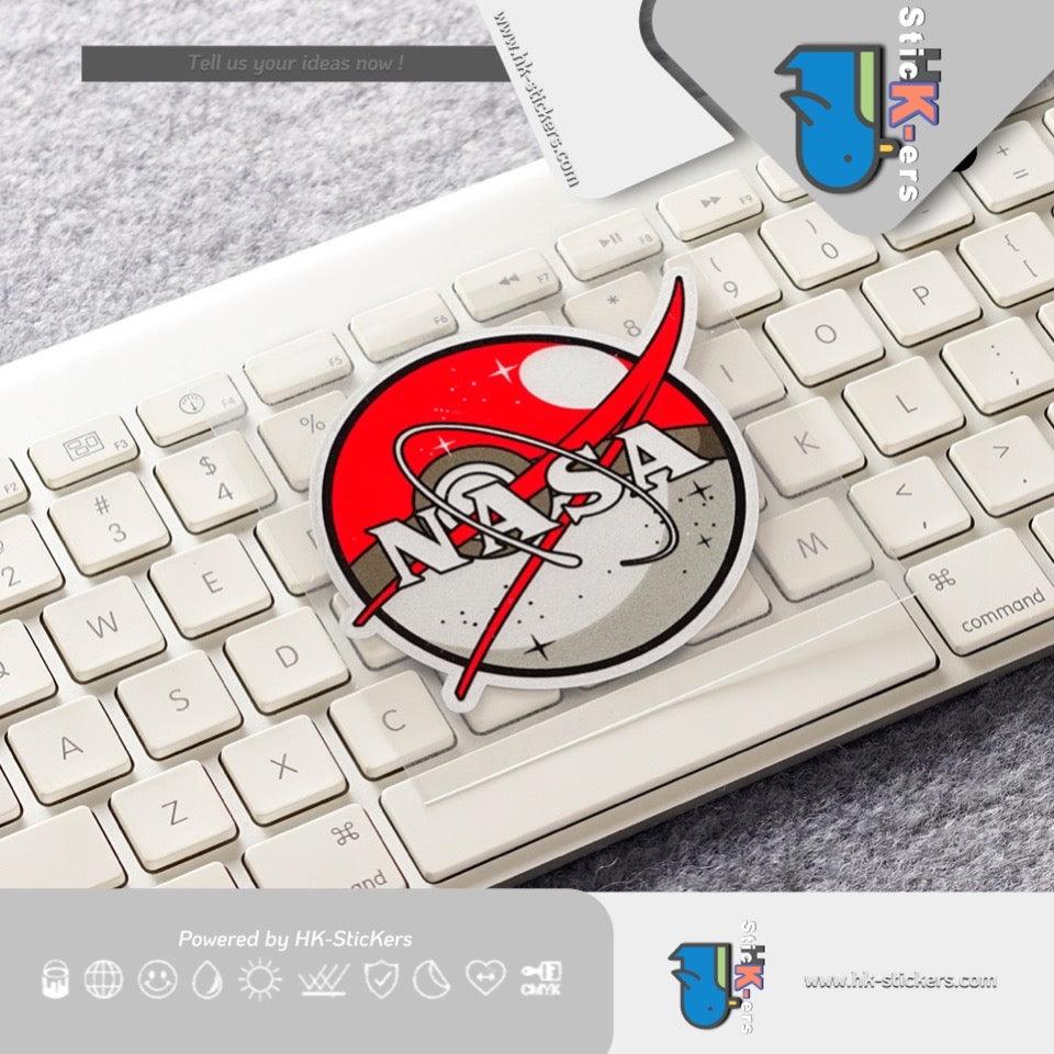 HK-SticKers 防水反光貼紙 | 惡搞NASA貼紙 創意精靈球美航車貼 寵物小精靈反光貼 - HK-SticKers