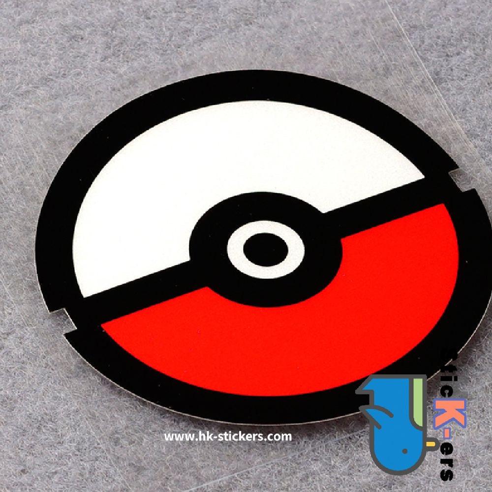 HK-SticKers 防水反光貼紙 | 精靈球趣味可愛 反光車貼 頭盔貼紙 - HK-SticKers