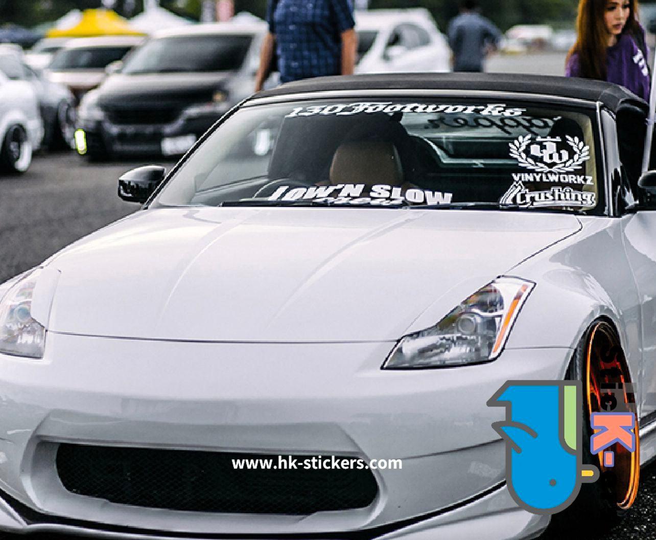 HK-SticKers 防水反光貼紙 | HF風格 LOW&SLOW LOW低 氣動 姿態 玻璃 反光車貼 貼紙 - HK-SticKers