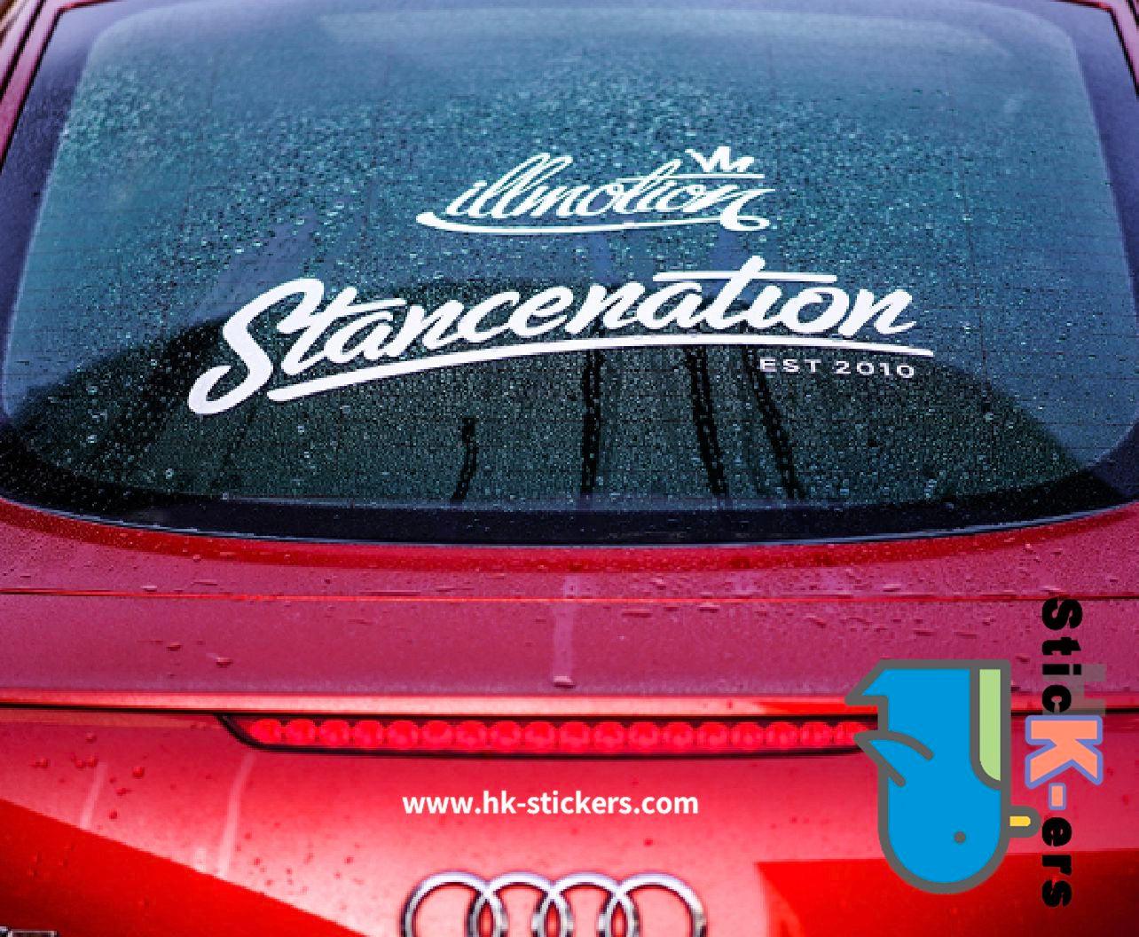 HK-SticKers 防水反光貼紙 | STANCENATION姿態車貼 氣動避震改裝貼紙 後擋風玻璃貼 - HK-SticKers