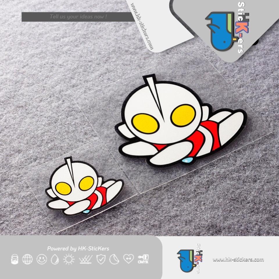 HK- SticKers 防水反光貼紙 | 80後童年回憶車貼 創意卡通咸蛋超人貼紙 個性裝飾貼 - HK-SticKers