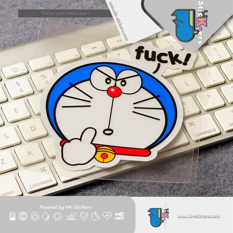 HK-SticKers 防水反光貼紙 | 卡通趣味叮噹貼紙 搞怪車貼 可愛多啦A夢反光貼 - HK-SticKers