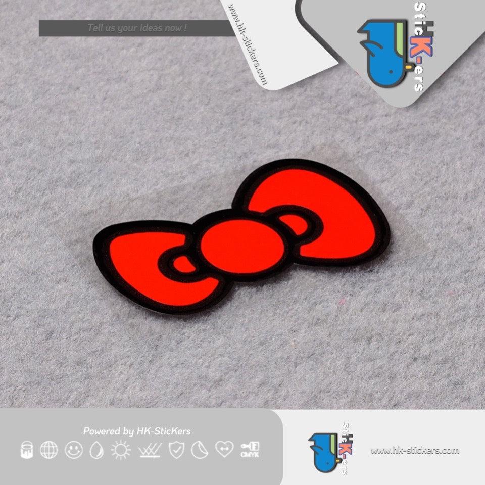 HK-SticKers 防水反光貼紙 | 卡通蝴蝶結車貼 頭盔創意裝飾反光貼 汽車貼紙 - HK-SticKers