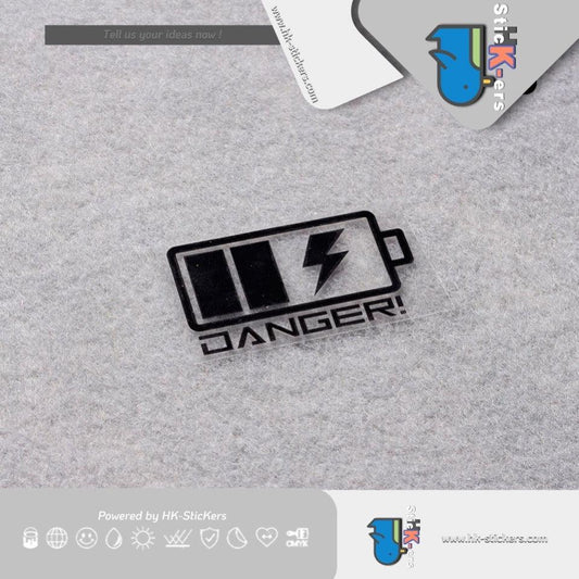 HK-SticKers 防水反光貼紙 | 充電池危險警示 裝飾車貼反光車貼貼紙 - HK-SticKers