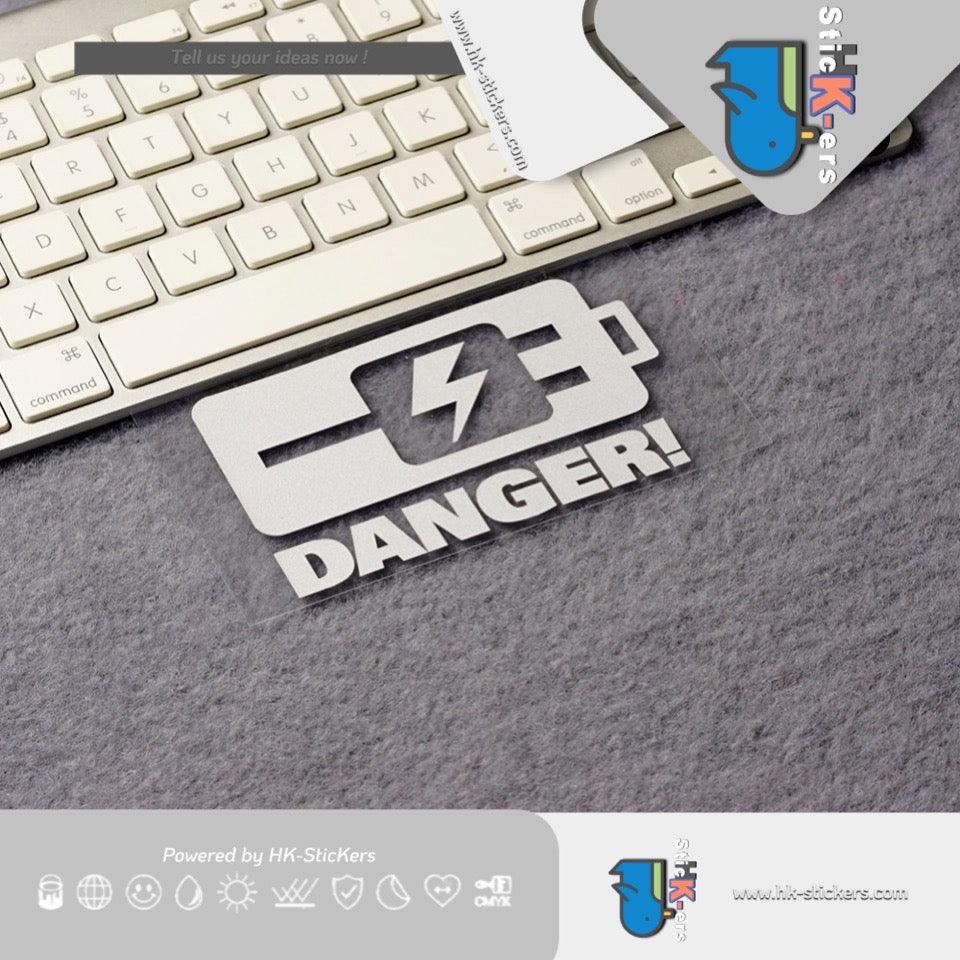 HK-SticKers 防水反光貼紙 | 原創純電車貼紙 創意充電口裝飾車貼 100%滿電反光貼 - HK-SticKers