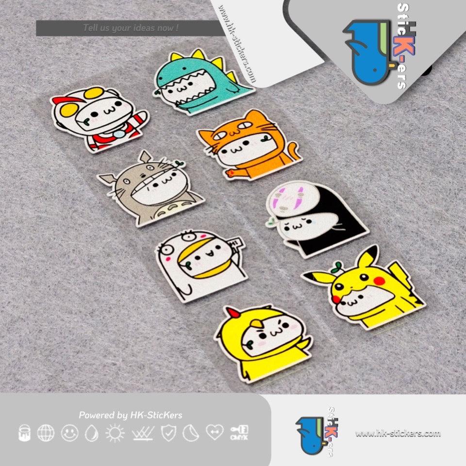 HK-SticKers 防水反光貼紙 | 可愛卡通亂入貼紙 超人車貼 油箱蓋裝飾反光貼 - HK-SticKers