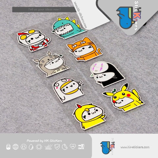 HK-SticKers 防水反光貼紙 | 可愛卡通亂入貼紙 超人車貼 油箱蓋裝飾反光貼 - HK-SticKers