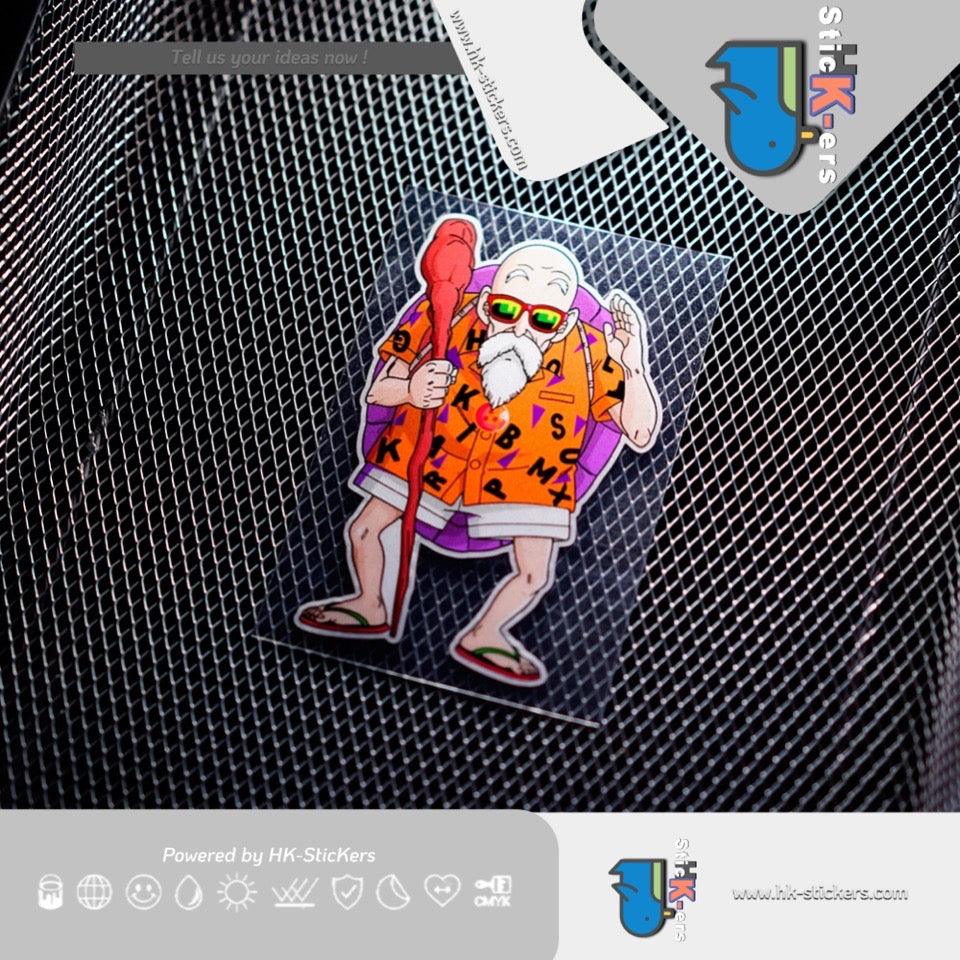 HK-SticKers 防水反光貼紙 | 龍珠龜仙人卡通個性創意貼電動摩托車貼貼紙潮牌反光貼 - HK-SticKers