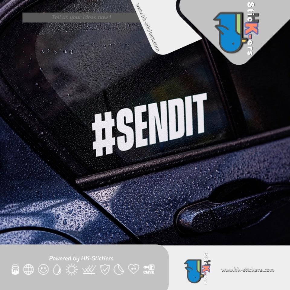 HK-SticKers 防水反光貼紙 | SENDIT出發車貼 創意文字貼紙 HF低趴改裝車窗反光貼 - HK-SticKers