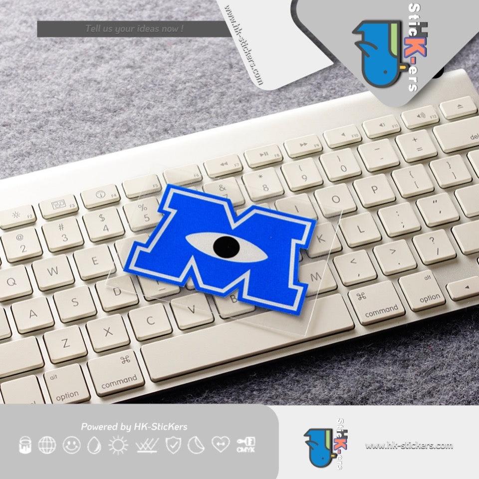 HK-SticKers 防水反光貼紙 | 怪獸毛毛卡通貼紙 M大眼睛葉子板車貼 划痕遮蓋反光 - HK-SticKers
