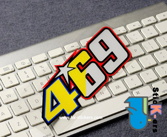 HK-SticKers 防水反光貼紙 | MOTOGP車貼 海頓羅西組合反光貼 469ROSS - HK-SticKers
