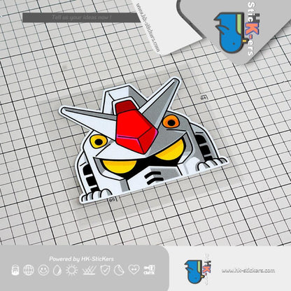 HK-SticKers 防水反光汽車貼 | 原創文字貼紙機動戰士駕駛員車貼 個性創意汽車反光貼 - HK-SticKers