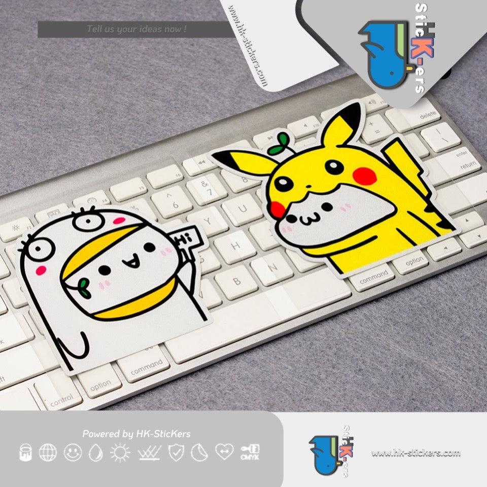 HK-SticKers 防水反光貼紙 | 可愛卡通亂入貼紙 超人車貼 油箱蓋裝飾反光貼 - HK-SticKers