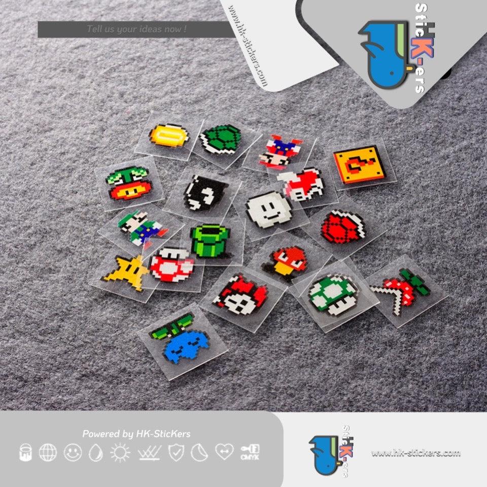 HK-SticKers 防水反光貼紙 | 像素遊戲車貼 創意可愛卡通貼紙 前後擋內飾頭盔反光貼 - HK-SticKers