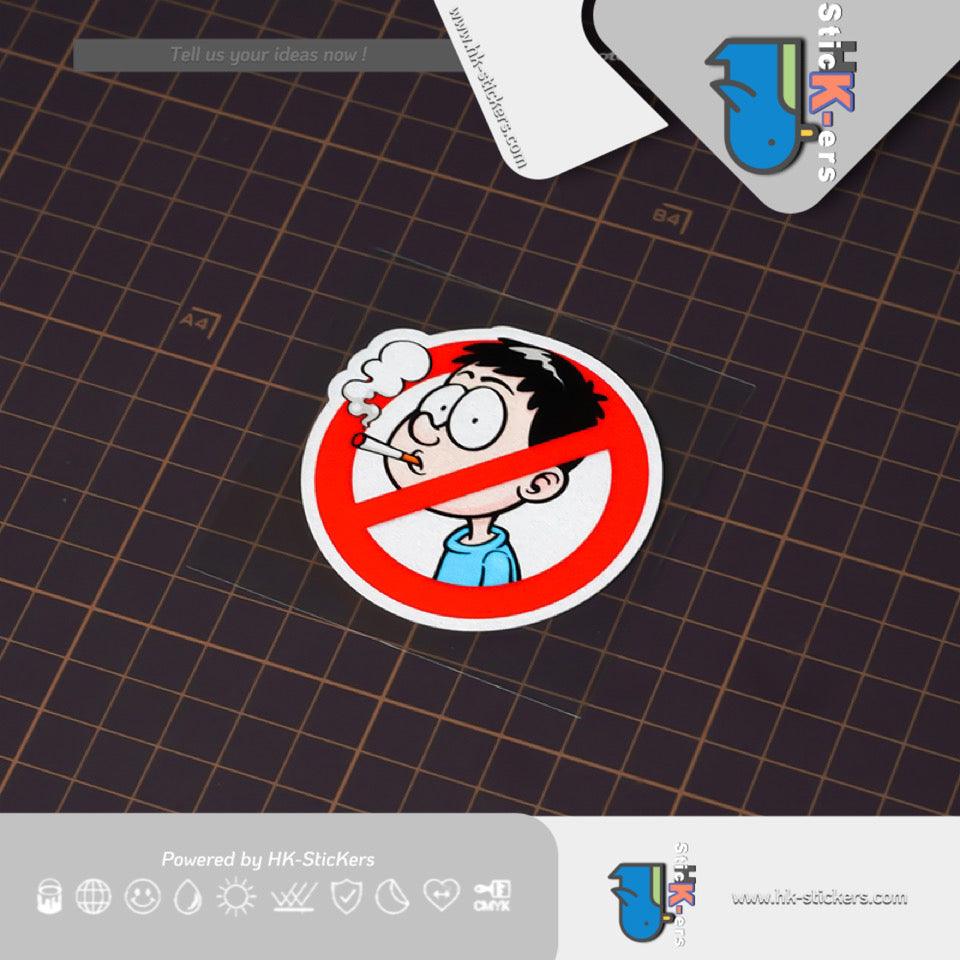 HK-Stickers 汽車貼紙｜車內禁煙小貼紙禁止吸煙玻璃車貼汽車內飾請勿吸煙反光貼 - HK-SticKers