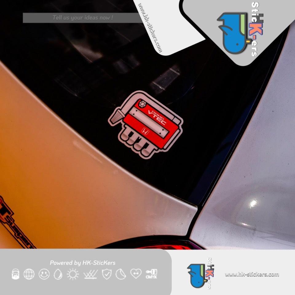 HK-SticKers 防水反光貼紙 | 紅頭髮動機引擎貼紙 FD2CG6定制車貼 裝飾反光貼 - HK-SticKers