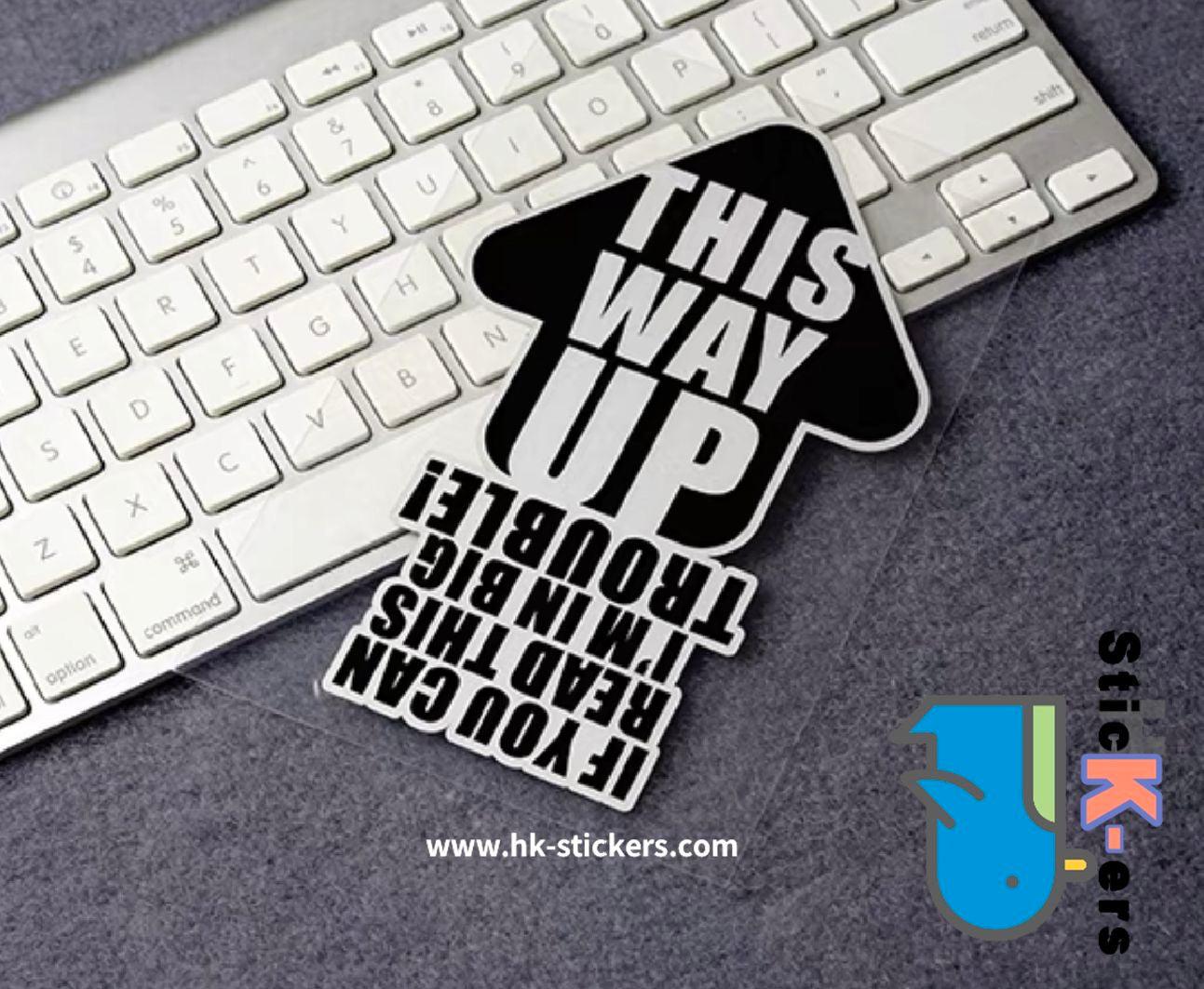 HK-SticKers 防水反光貼紙 | 車輛警示 THIS WAY UP 請保持車輛距離 反光車貼 貼紙 - HK-SticKers