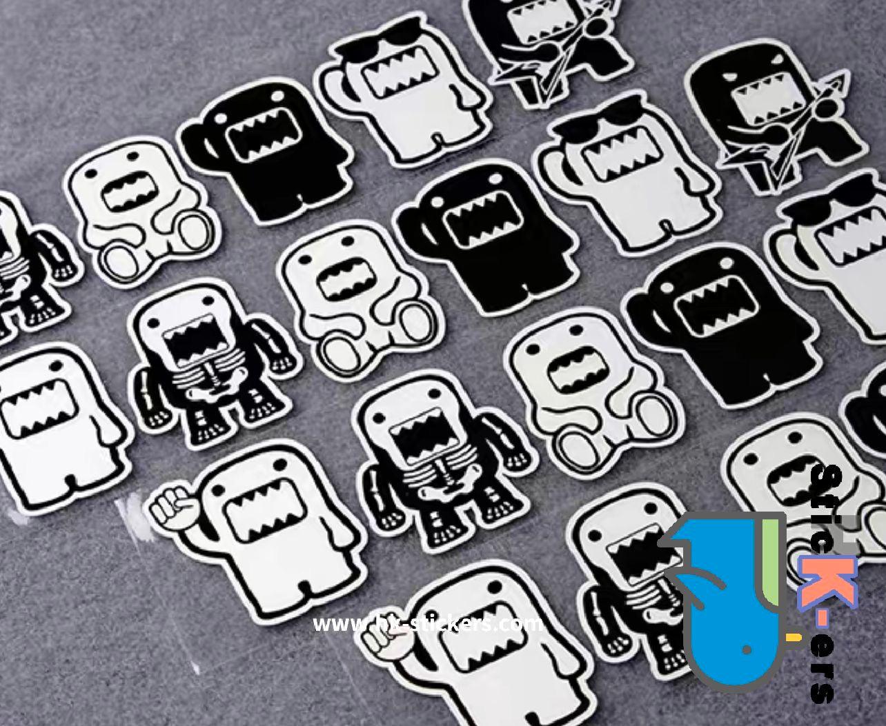HK-SticKers 防水反光貼紙 | 日本多摩君貼紙 多造型組合車貼 賽車吉祥物domo反光貼 - HK-SticKers